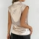 thumbnail image 4 of Camiseta sin mangas con cuello en V para mujer - Escote con volantes, tejido ligero, primavera/verano - Tallas S-XL, ropa informal/de fiesta, 4 of 8