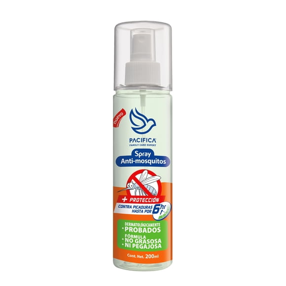 Spray repelente de mosquitos marca Pacifica contenido 200 ml