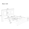 thumbnail image 4 of Pinewood Vintage King Bed with Headboard and Footboard, Traditional Town and Country Style King Size Platform Bed, 4 of 6