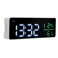 thumbnail image 3 of Reloj despertador digital con pantalla LED a color, reloj despertador electrónico montado en la pared con pantalla de temperatura y humedad, 3 of 5