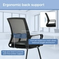 thumbnail image 4 of HOMCOM Ergonomic Desk Chair No Wheels, Padded Office Chair, Black, 4 of 10