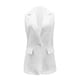 thumbnail image 3 of Chaquetas de traje estilo casual Abrigo sin mangas para mujer Chaqueta de punto de color sólido Chaqueta de punto de solapa informal con bolsillos,temperamento blazer(Blanco， XL), 3 of 5