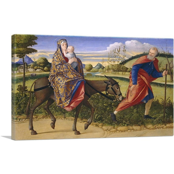ARTCANVAS The Flight Into Egypt 1515 Canvas Art Print by Vittore Carpaccio - Size: 40" x 26" (0.75" Deep)