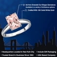 thumbnail image 2 of Gem Stone King 10K White Gold Peach Nano Morganite Engagement Ring for Women | 2.00 Cttw | Octagon 9X7MM | Gemstone October Birthstone | Size 5, 2 of 6