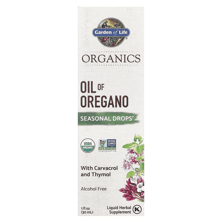 Organics, Oil of Oregano, Seasonal Drops, Alcohol Free, 1 fl oz