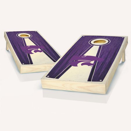 Skip's Garage Kansas Stained Pyramid Solid Wood Cornhole Board Set