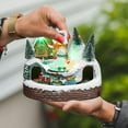 thumbnail image 5 of Rotating Train Desktop Ornament - Glowing Light & Music Holiday Village Scene Decor, Resin Xmas Festive Atmosphere Decor, USB/Battery Powered(A), 5 of 8