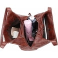 thumbnail image 5 of MMYGU Women's PU Leather Shoulder Bag for Work Travel Top Handle Handbag Purses Satchel Bag Large Capacity Commuter Bag, 5 of 7