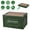 Army Green, variant on Imountek 39L Folding Storage Bin with Lid, 4 Lockable Doors, Wheels & Cutting Board Top, Collapsible Organizer Box for Camping Home Car RV, Army Green