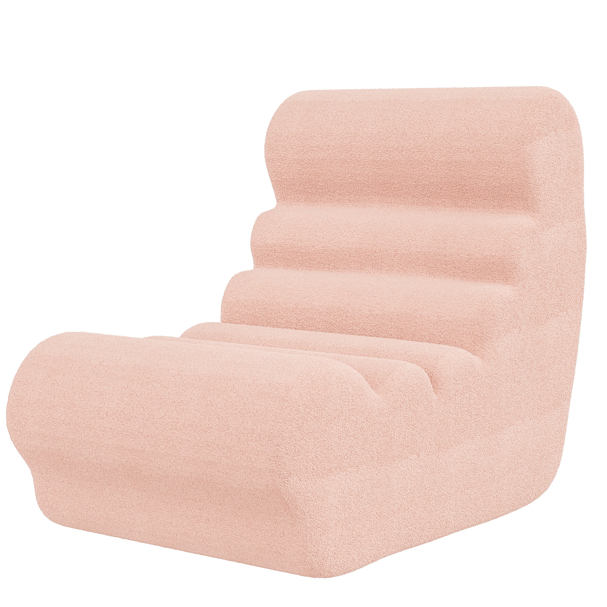 Homall Teddy Plush Bean Bag Chair for Adults – Soft Sponge-Filled Lounge Seat, Comfortable Floor Chair for Living Room and Bedroom, Pink