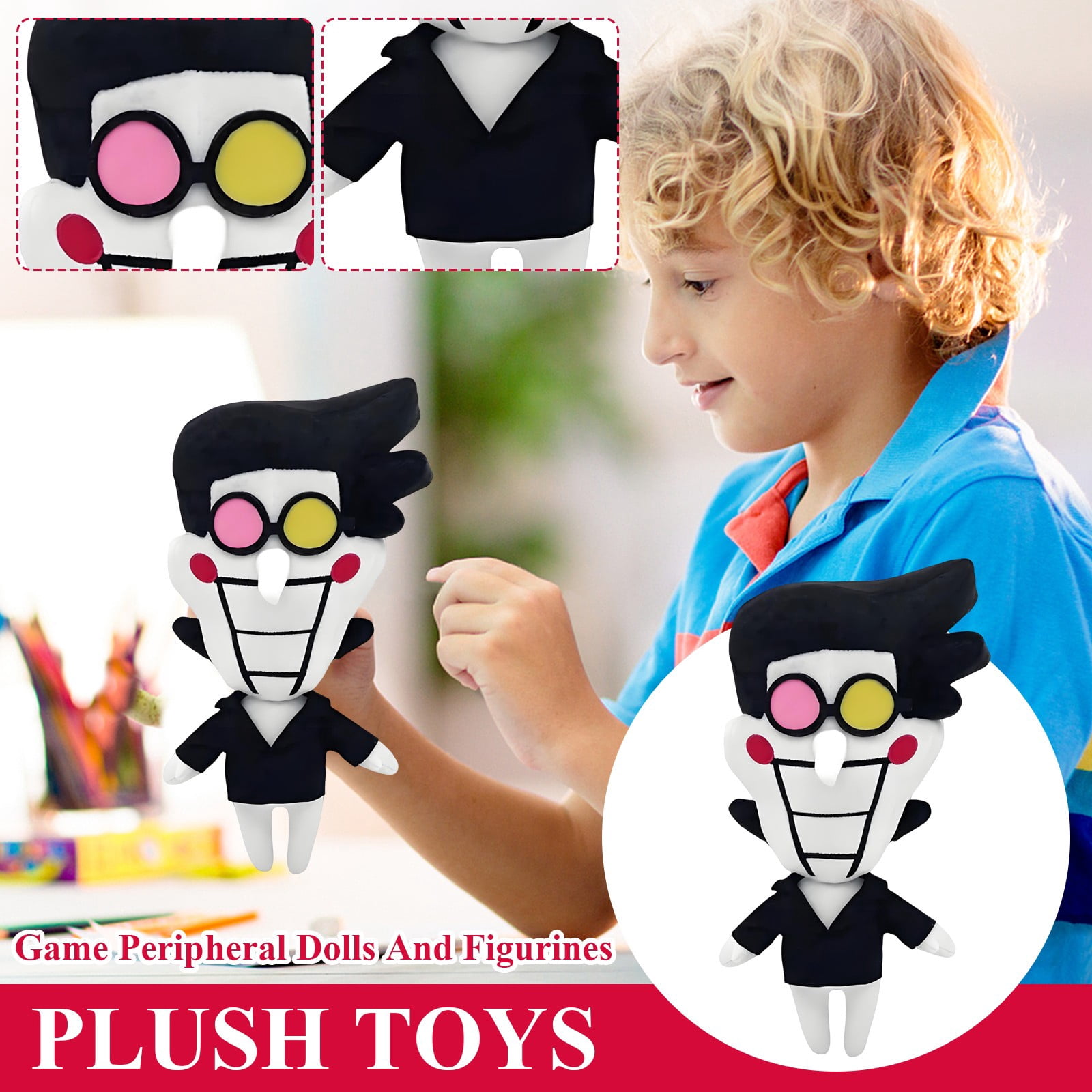 Deltarune Spamton Plush, 11.41 Inch Super Soft and Huggable Plush Toy, Deltarune Plushies for Game Fans, Collectible Stuffed Animal for All Ages