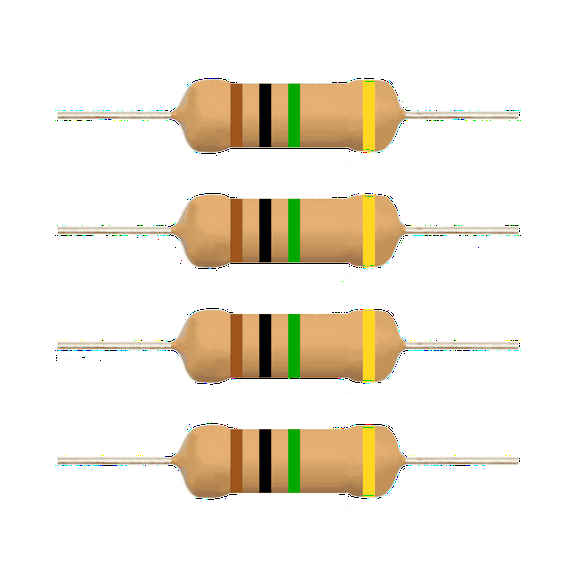 E5-Electronics Resistors Carbon Film 1 Ohm 1/4 Watt 20 Count