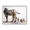 thumbnail image 4 of Stupell Industries Meerkats Painting Zebra Stripes Animals & Insects Painting Gray Framed Art Print Wall Art, 4 of 5
