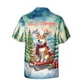 thumbnail image 2 of Merry Christmas Santa Reindeer Antlers Shiba Inu Sleigh Xmas Winter Holiday Hawaiian Shirt Breathable Summer Unisex Merch Shibas Dog Lovers Gifts Idea - 00023, 2 of 6