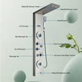 thumbnail image 4 of Brushed Nickel Bathroom Shower Syatem LED Shower Panel Tower With Shower Temperature Screen, 4 of 7