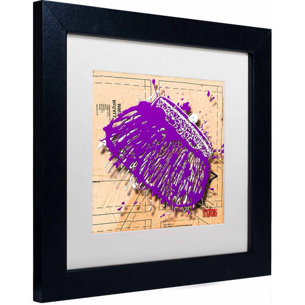 Trademark Fine Art "Snap Purse Purple" Canvas Art by Roderick Stevens, White Matte, Black Frame
