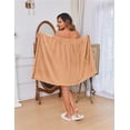 thumbnail image 6 of EKOUAER Women's Towel Wrap Soft Lightweight Shower Wrap Absorbent Spa Body Wrap Bath Robe with Velcro, 6 of 7