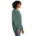 thumbnail image 4 of Hanes Unisex Garment Dyed Fleece Sweatshirt Cypress Green L, 4 of 8