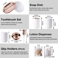 thumbnail image 6 of iMucci 8 Pieces White Bathroom Accessories Sets - Trash Can with Swing Lid, Soap Dispenser, Self Draining Soap Dish, Toilet Brush with Holder, Toothbrush Holder, Mouthwash Cup, Qtip Holder Dispensers, 6 of 7