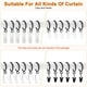 thumbnail image 5 of Uxcell 10-Pack Anillo de Cortina con Ojal 1 Pulgada ID Se Ajusta a Varilla de Cortina de 3/4 Pulgada Anillos de Drapería de Metal Negro, 5 of 7