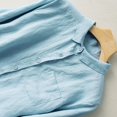thumbnail image 5 of vigerkar Women's Button Down Shirts Work Office Business Blouses Soft Casual Oversized Boyfriend Tops with Pockets (Light Blue, XXL), 5 of 6