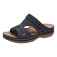 thumbnail image 2 of LEEYNEER Women Sandals Clearance 2023! Women‘s Platform Wedge Sandals with Arch Support Sandals Versatile Flat Slippers Non-slip Lightweight Super Comfort Wedge Heel Platform Sandals, 2 of 6