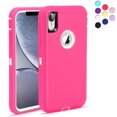 thumbnail image 1 of Entronix Funda Resistente para iPhone XR, Triple Capa a Prueba de Golpes y Protección contra Caídas, Color Rosa, 1 of 9