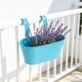 thumbnail image 4 of Railing Planters Outdoor, Metal Hanging Flower Bucket, Indoor Patio Fence Planter Box Balcony Garden Wall Decor Rail Deck Decorative, 4 of 6