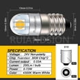 thumbnail image 2 of Ruiandsion E10 LED Bulb E10 Screw Base Flashlights Torch Lights LED Bulbs 24V 4300K Warm White 4pcs, 2 of 7