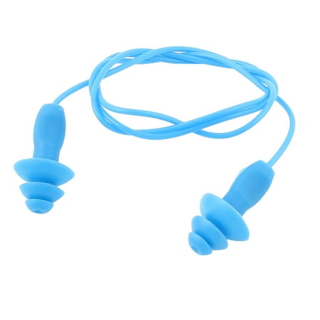 Blue Silicone Water Sports Swim Sleep Hearing Protection Earplug Ear