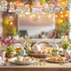 thumbnail image 1 of CaiYueKe Easter Party Decorations Hanging Paper Banners, Spring Holiday Celebration Garland, Festive Themed Flower Arrangement Props for Home Decor, Wall Decoration, Birthday Wedding Party Supplies, 1 of 7