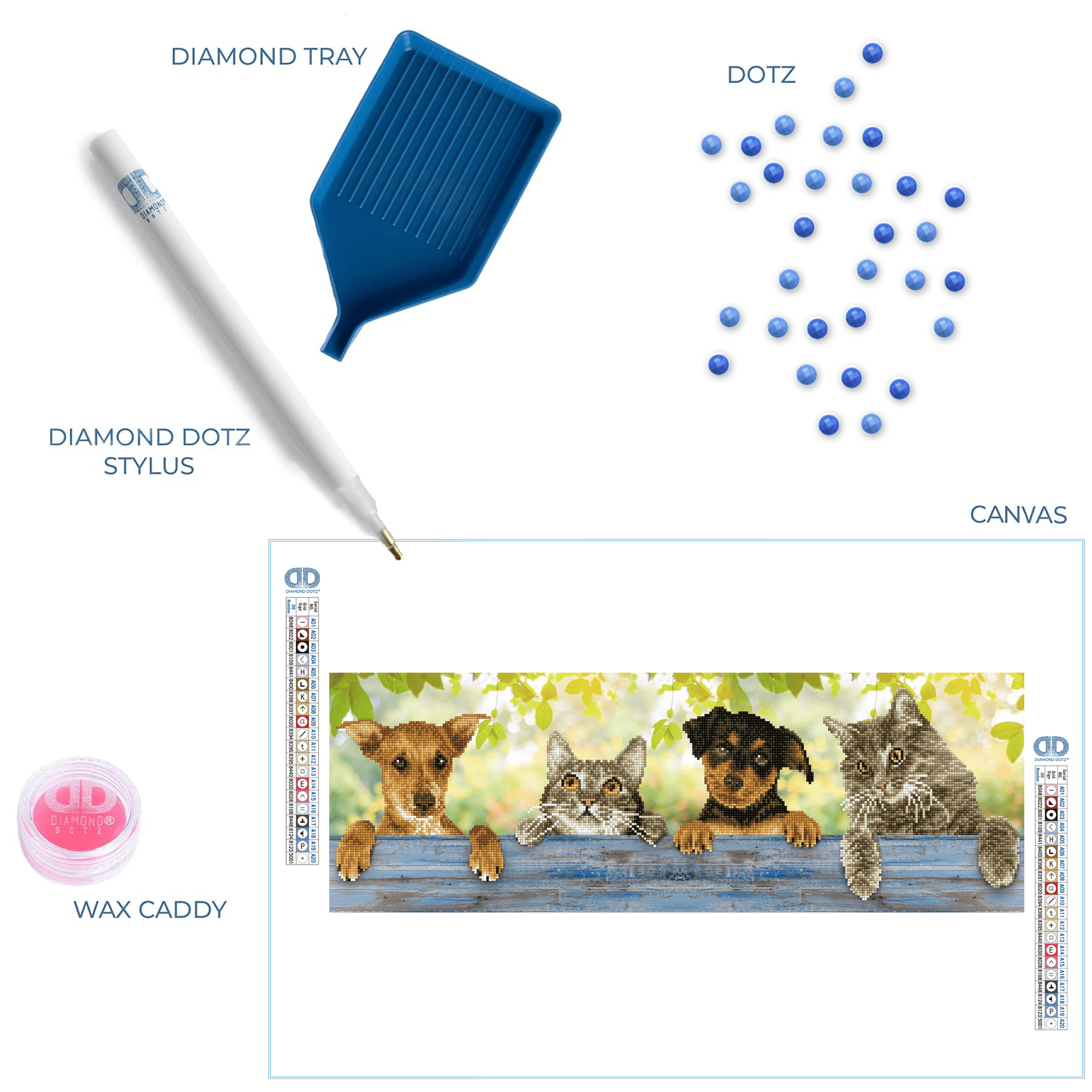 Diamond Dotz Hang in There Animal Diamond Painting Kits for Adults - Diamond Art Kits a Relaxing Creative Craft Kit with Dotz Gems 31"x11"