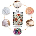 thumbnail image 6 of Yayeee 4 Pack Qtip Holder Bathroom Cotton Swab Canister with Lid Clear Dispenser Set, Large Red Floral Pattern, 6 of 6