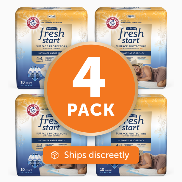 FitRight Fresh Start Disposable Underpads 30" x 36" (40 Count) Bed Pads