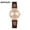 Leather _ coffee rose gold, variant on Quartz Watch for Women Waterproof Fashion Stainless Steel Band/Leather Ladies Watch