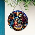thumbnail image 4 of SLYNSHome 2024New Christmas 3D Jesus Nativity Scene Decorative for Home Xmas Nativity Scene Ornament Christmas Hanging Religious Sign Rustic Christmas Decorations for Home, 4 of 6