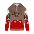 thumbnail image 4 of Sudadera con capucha para hombre, informal, con cordón, estampado navideño, deportiva, blusa de poliéster, 4 of 4