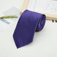 thumbnail image 4 of Eoperou Men Solid Color Jacquard Business Tie Formal Twill Slim Necktie Wedding Office Work Tie Suit Accessories, 4 of 8