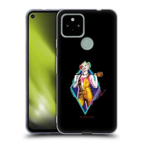 Head Case Designs Officially Licensed Birds of Prey DC Comics Harley Quinn Happy Crazy Hammer Soft Gel Case Compatible with Google Pixel 4a 5G