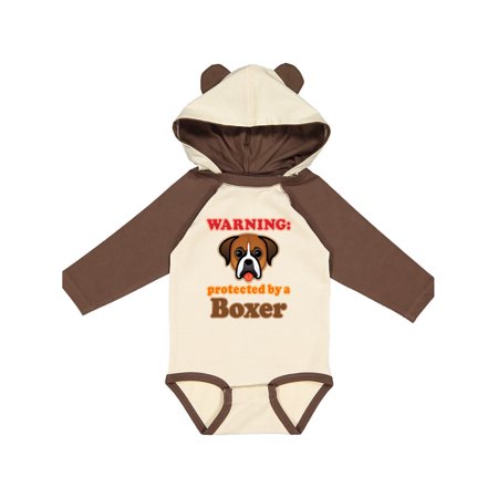 

Inktastic Protected by a Boxer Dog Gift Baby Boy or Baby Girl Long Sleeve Bodysuit