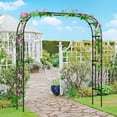 thumbnail image 4 of NAIZEA Garden Arch Trellis for Climbing Plants, 79'' L x 87'' H Large Garden Arch Arbor Trellis for Climbing Plants Outdoor - Garden Arch for Lawn, Party, Ceremony Wedding Decoration, Black, 4 of 13