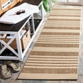 thumbnail image 3 of Safavieh Courtyard Caroline Striped Indoor/Outdoor Runner Rug, Brown/Bone, 2'3" x 10', 3 of 11