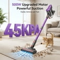 thumbnail image 6 of Cordless Vacuum Cleaner, 500W/45Kpa Vacuum Cleaners for Home, 50Mins Stick Vacuum with Anti-Tangle Brush, 3 in 1 Lightweight Wireless Vacuum Rechargeable for Floors Carpet Pet Hair, 6 of 8