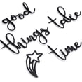 thumbnail image 3 of SUSSEXHOME Good Things Take Time Metal Wall Art - Motivational Quote Decor for Home, Office, or Bedroom, Modern Style, 3 of 4