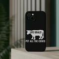 thumbnail image 4 of DistinctInk Tough Case for Apple iPhone 14 PLUS (6.7" Screen), Compatible with MagSafe Charging - Life Goals, Pet All The Cows, 4 of 6
