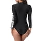 thumbnail image 5 of Gibobby Trajes de Baño Mujer Completos Traje de baño de manga larga para mujer, traje de surf, pantalones triangulares, traje de baño de aguas termales(Negro,XL), 5 of 5