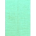 thumbnail image 1 of Ahgly Company Machine Washable Indoor Rectangle Solid Turquoise Blue Modern Area Rugs, 7' x 9', 1 of 4