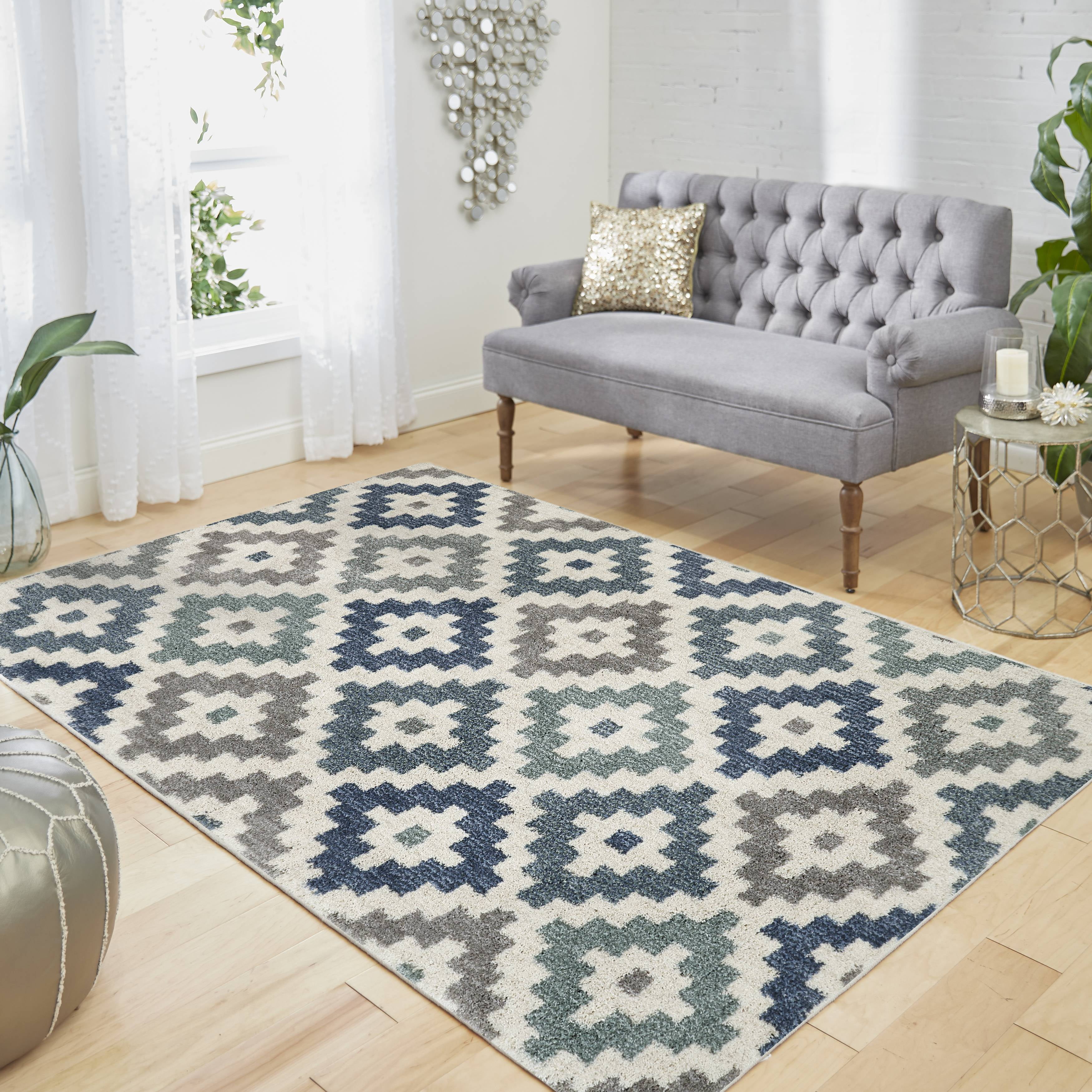 Mohawk Home Laguna Diamond Head Beige Woven Area Rug, 5'x8', Cream