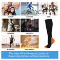 thumbnail image 4 of PENGXIANG  1pair Sports Compression Sock Nylon Sports Stocking Unisex (Gradient Nude S/M), 4 of 6