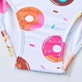thumbnail image 4 of Girls Swimsuit Kids Baby Girls' Quick Dry Swimsuit Colorful Printed Cute Ruffled Swimwear Girls'swimwear Pink 18 Months-24 Months, 4 of 5